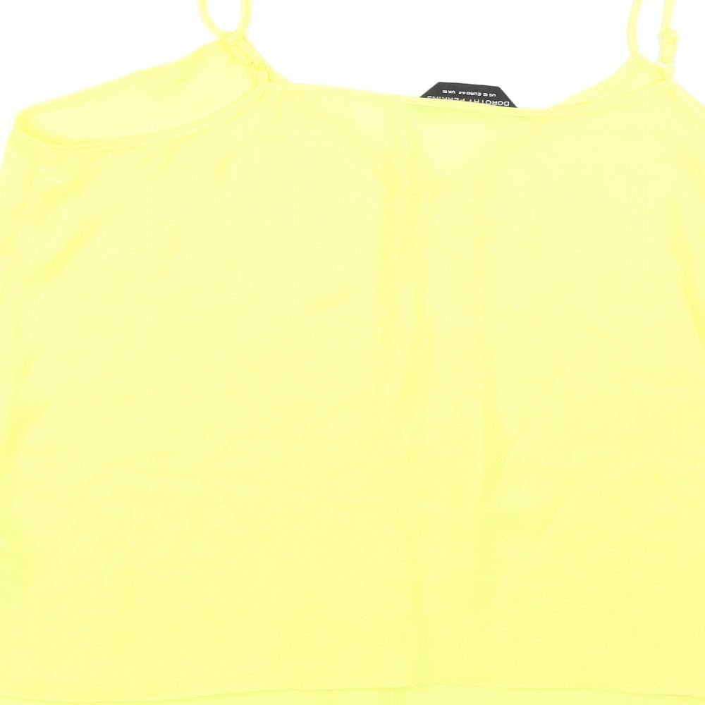 Dorothy Perkins Womens Yellow Basic Tank Size 16