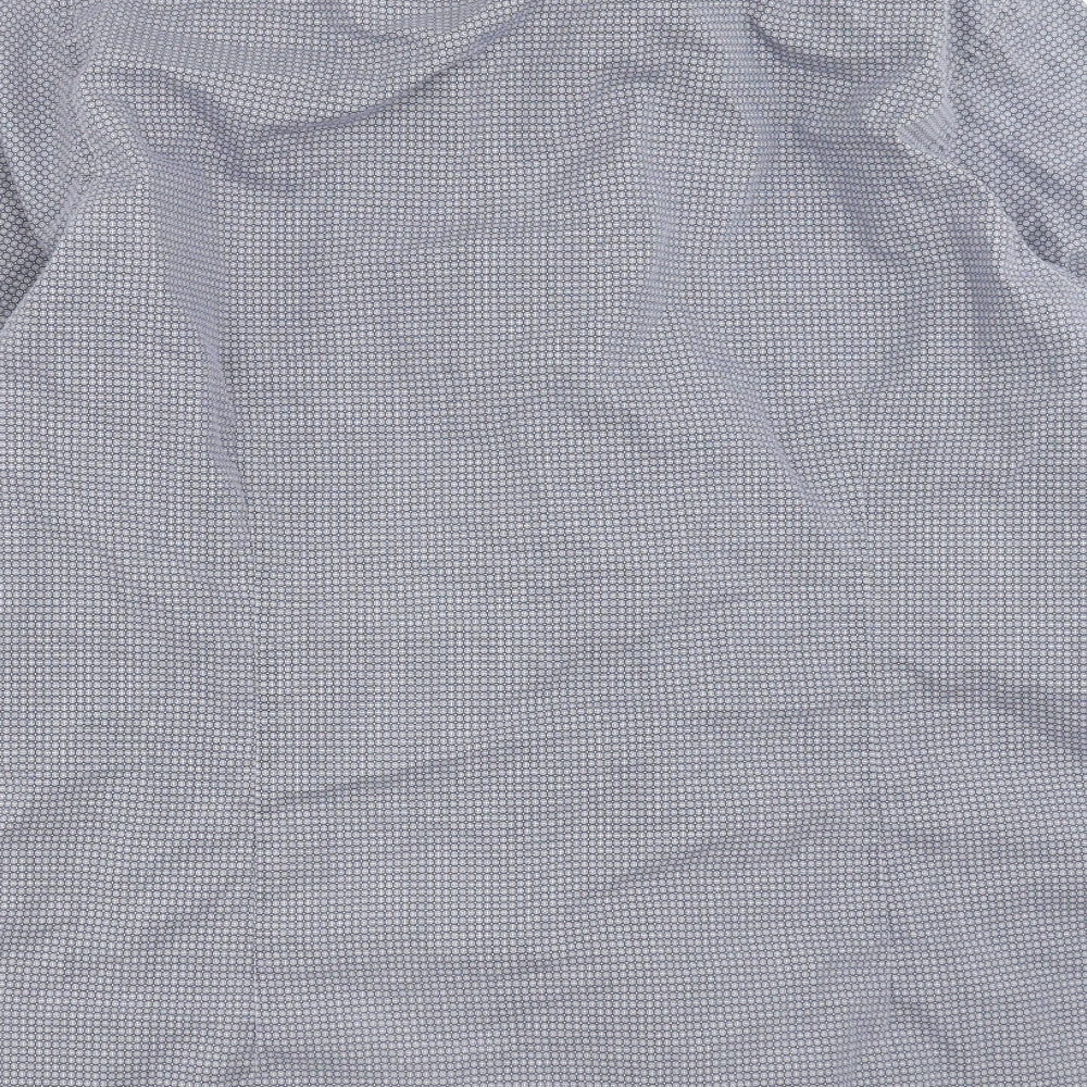 Debenhams Mens Blue Geometric Button-Up Size 16