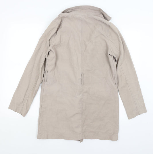 New Look Womens Beige Overcoat Coat Size 10