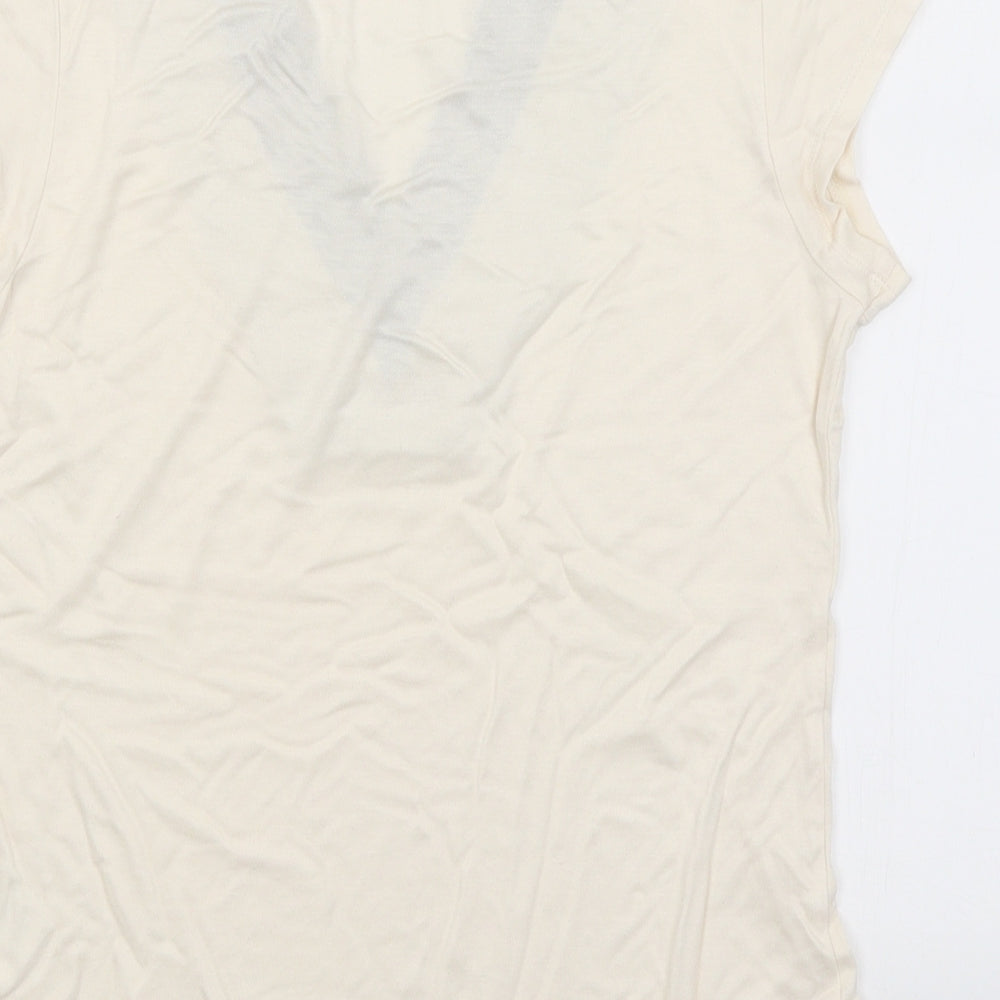H&M Womens Ivory Basic T-Shirt Size M
