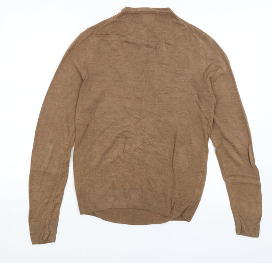F&F Mens Brown Pullover Jumper Size S