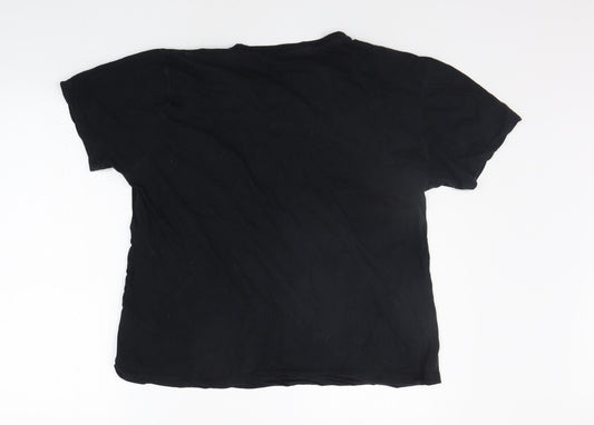 Peacocks Womens Black Basic T-Shirt Size L - DADS THE MAN