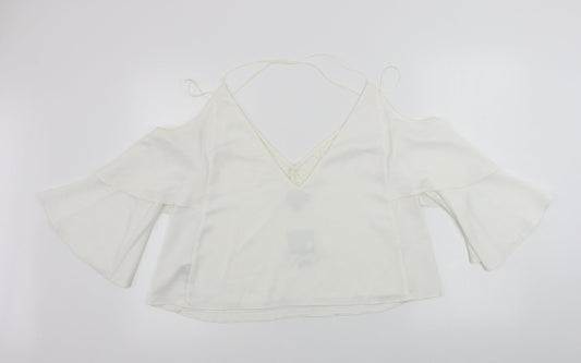 Topshop Womens Ivory Basic Blouse Size 12