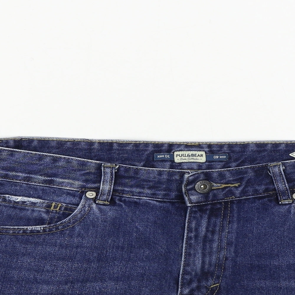 Pull&Bear  Womens Blue   Cut-Off Shorts Size 30 in