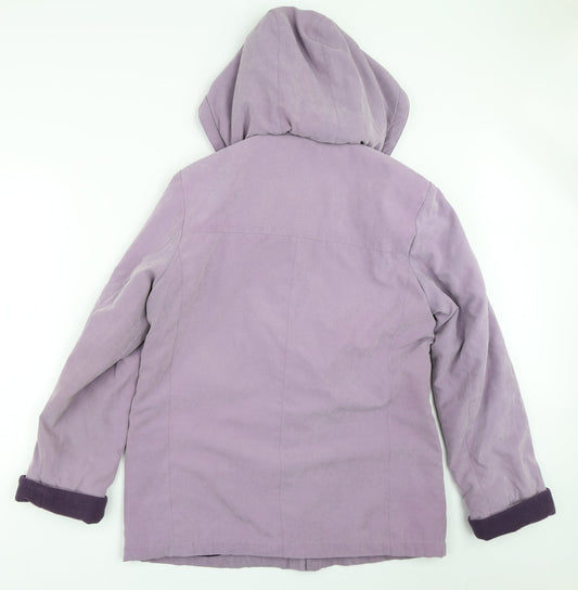 EWM Womens Purple Overcoat Coat Size 12