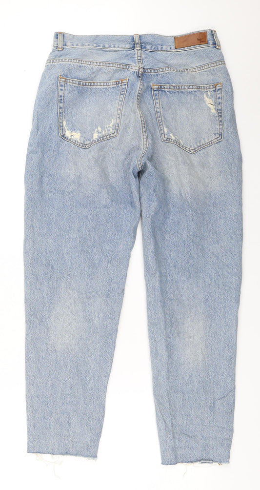 Never Denim Womens Blue Mom Jeans Size 28 in L26 in