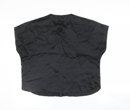 roulou Womens Black Basic Blouse One Size