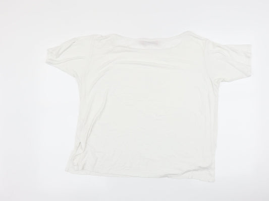 Boohoo Womens Silver Basic T-Shirt Size 12