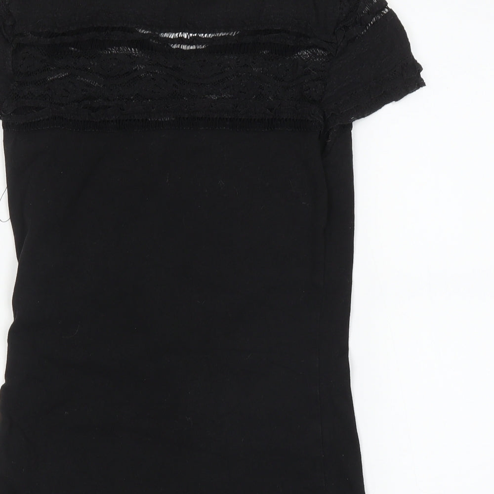 H&M Womens Black Basic T-Shirt Size XS