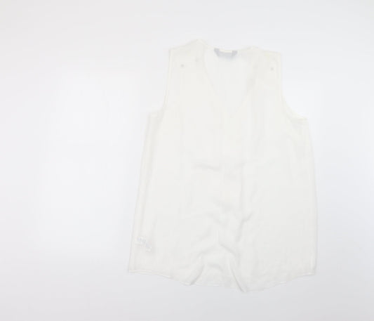 F&F Womens White Basic Blouse Size 14