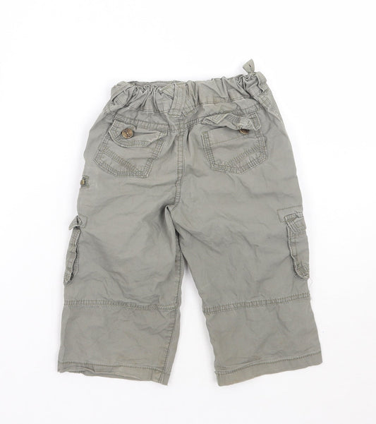 Pumpkin Patch Boys Green Cargo Trousers Size 12-18 Months