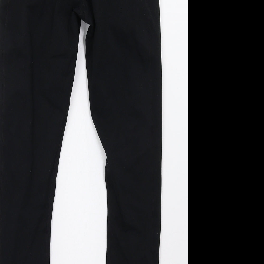 Preworn Womens Black Cropped Leggings Size 6 L24 in