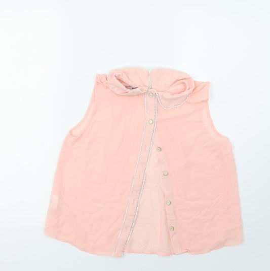 Miso Womens Pink Basic Tank Size 10