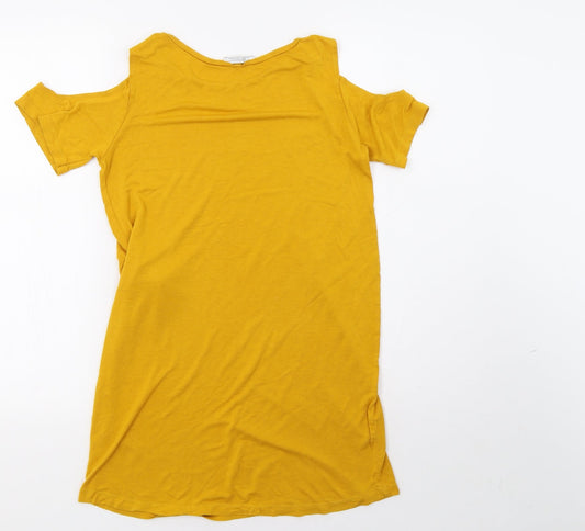 Zara Womens Yellow Basic T-Shirt Size S