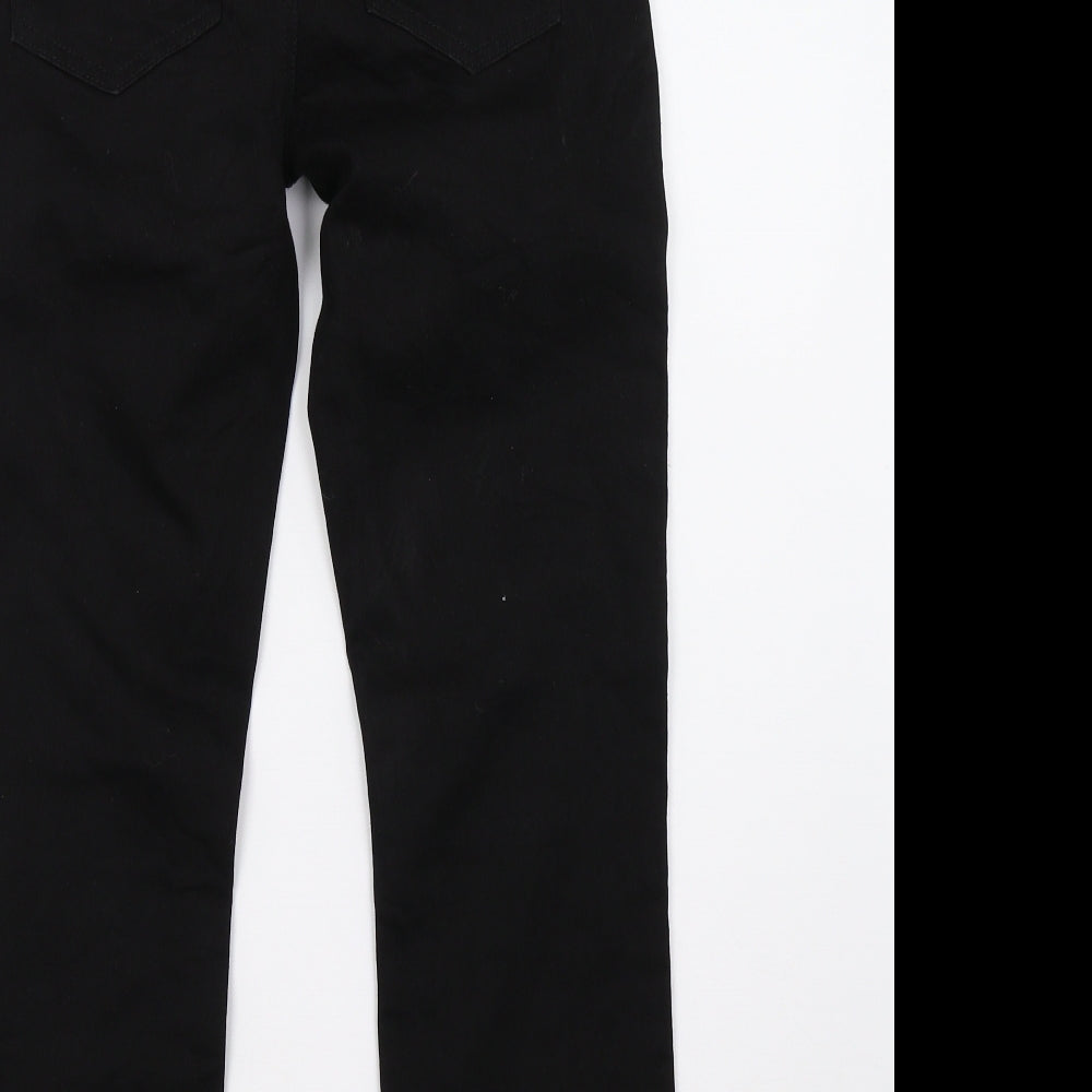 Brand and care label for Only women’s black denim straight jeans, size UK 10, 26-inch leg