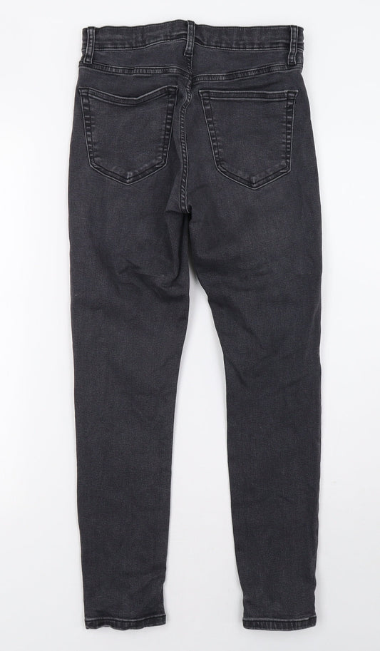Topshop Womens Grey Denim Skinny Jeans Size 28 L30 in