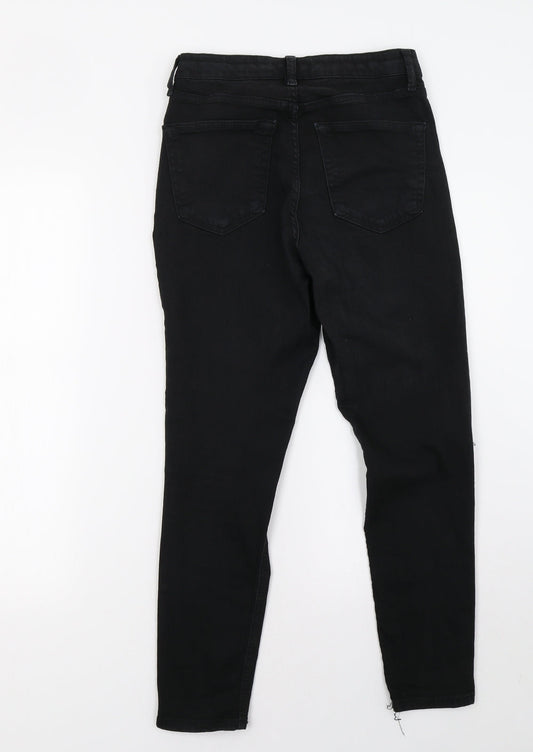 Topshop Womens Black Denim Skinny Jeans Size 28 L30 in