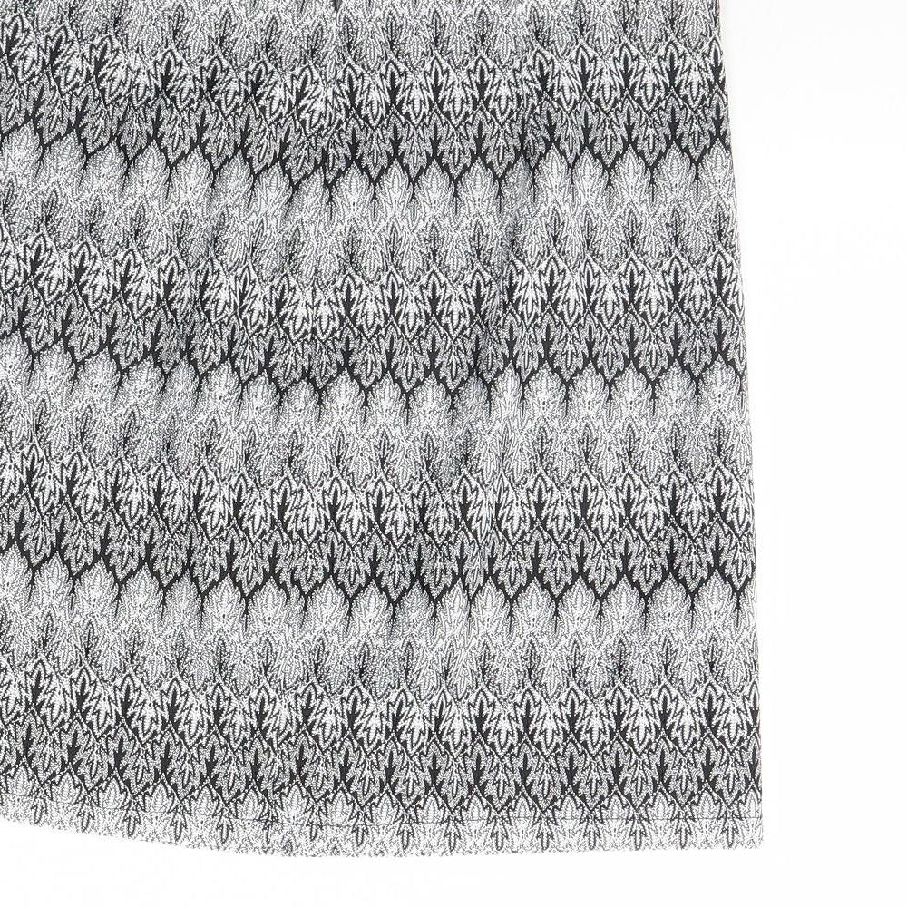 Daisy Street Womens Black Geometric Mini Skirt Size 10
