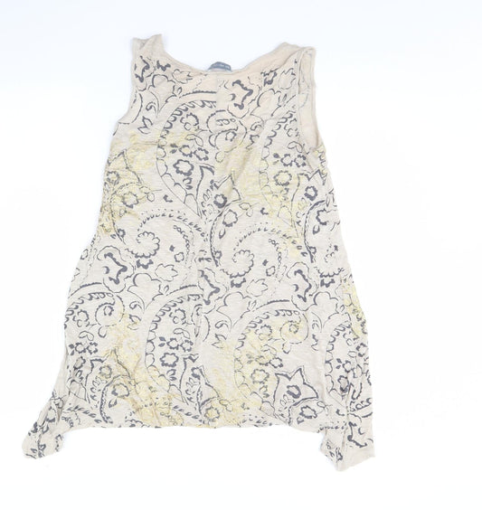 Per Una Womens Beige Fair Isle Basic Tank Size 10