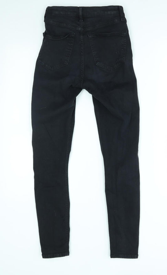 Topshop Womens Black Skinny Jeans Size 26 in L32 in