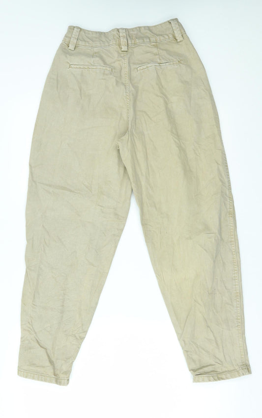 Bershka Womens Beige Tapered Jeans Size 6 L26 in