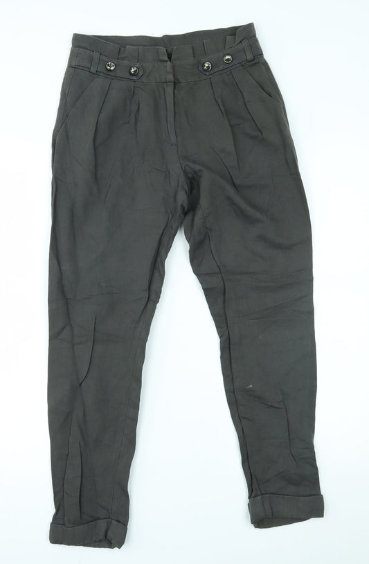 Topshop Womens Grey Trousers Size 8 L24 in