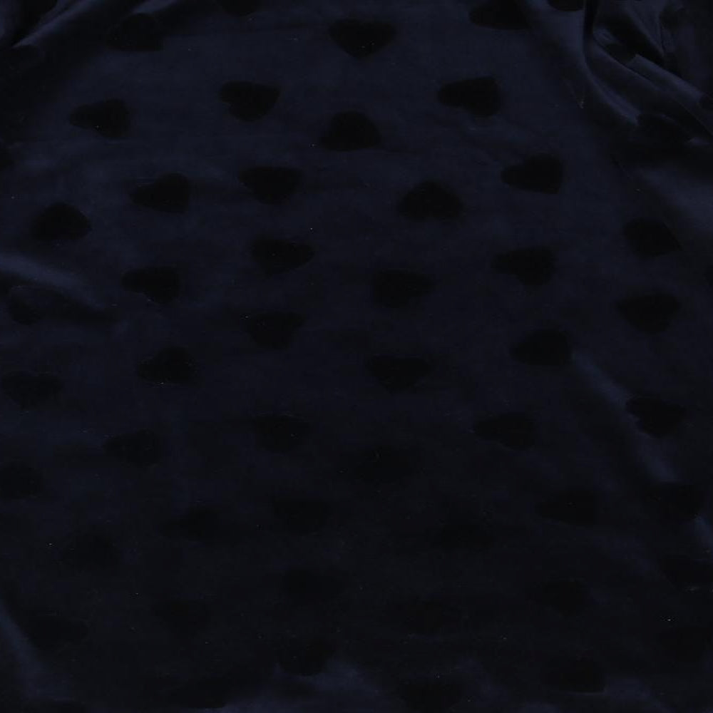 Rochelle Womens Blue Top Pyjama Top Size M - Heart print
