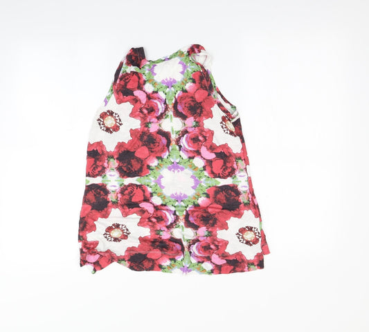 Dorothy Perkins Womens Multicoloured Floral Basic T-Shirt Size 8