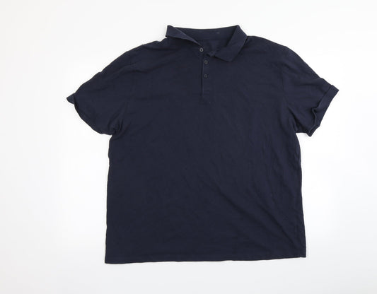 Preworn Mens Blue Polo Size 2XL
