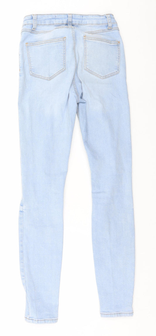 Denim & Co. Womens Blue Skinny Jeans Size 8 L28 in