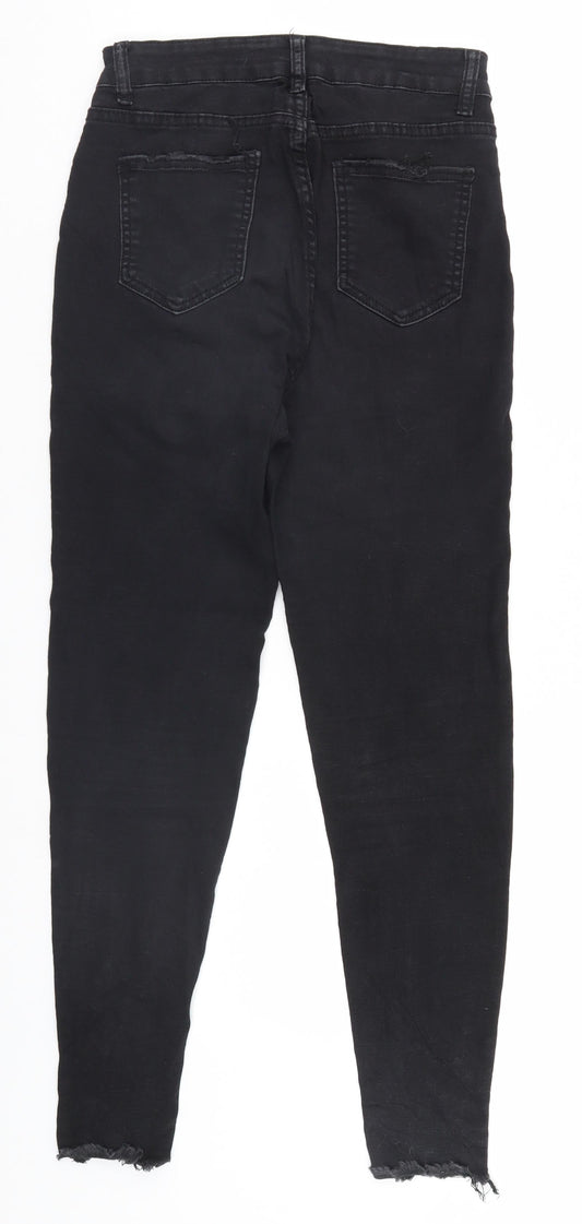 Preworn Womens Black Straight Jeans Size 10 L26 in