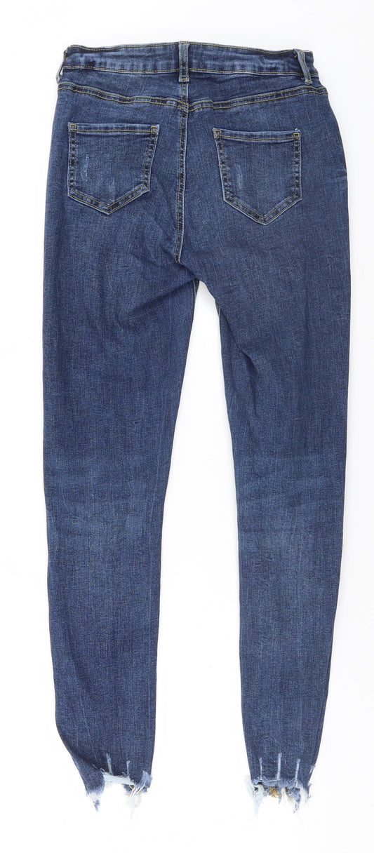 Denim & Co. Womens Blue Straight Jeans Size 10 L27 in