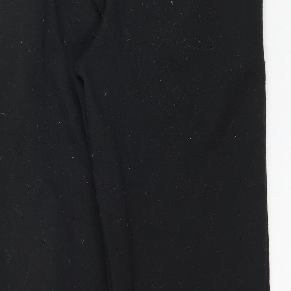 Preworn Womens Black Flannel Jogger Trousers Size S L30 in