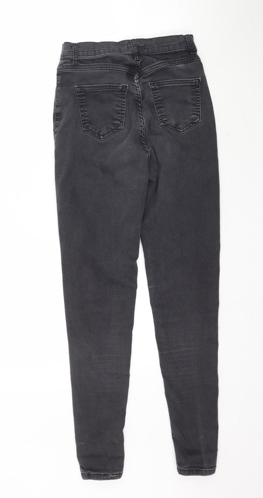 Preworn Womens Black Denim Skinny Jeans Size 26 L29 in