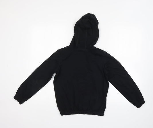 George Boys Black Full Zip Hoodie Size 9-10 Years