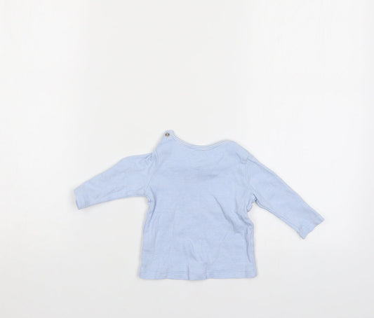 Fred & Flo Baby Blue Striped Pullover Jumper Size 0-3 Months