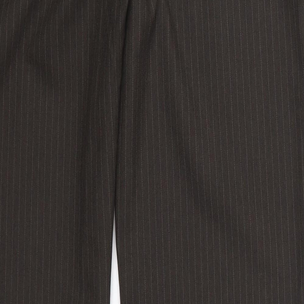 Preworn Womens Brown Striped Trousers Size 32 in L29 in