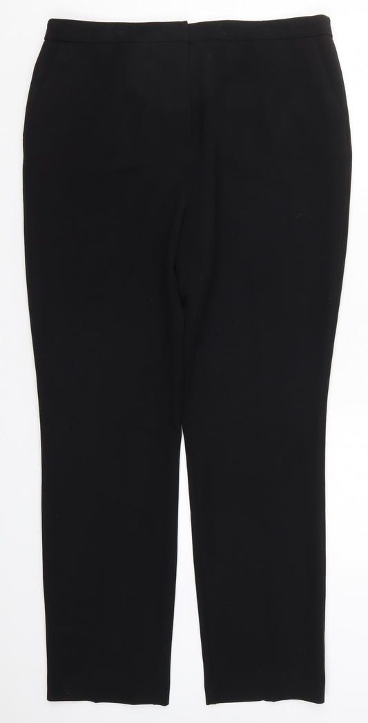 Papaya Womens Black Trousers Size 14 L29 in