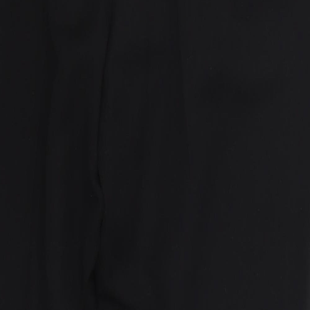 Papaya Womens Black Trousers Size 14 L29 in