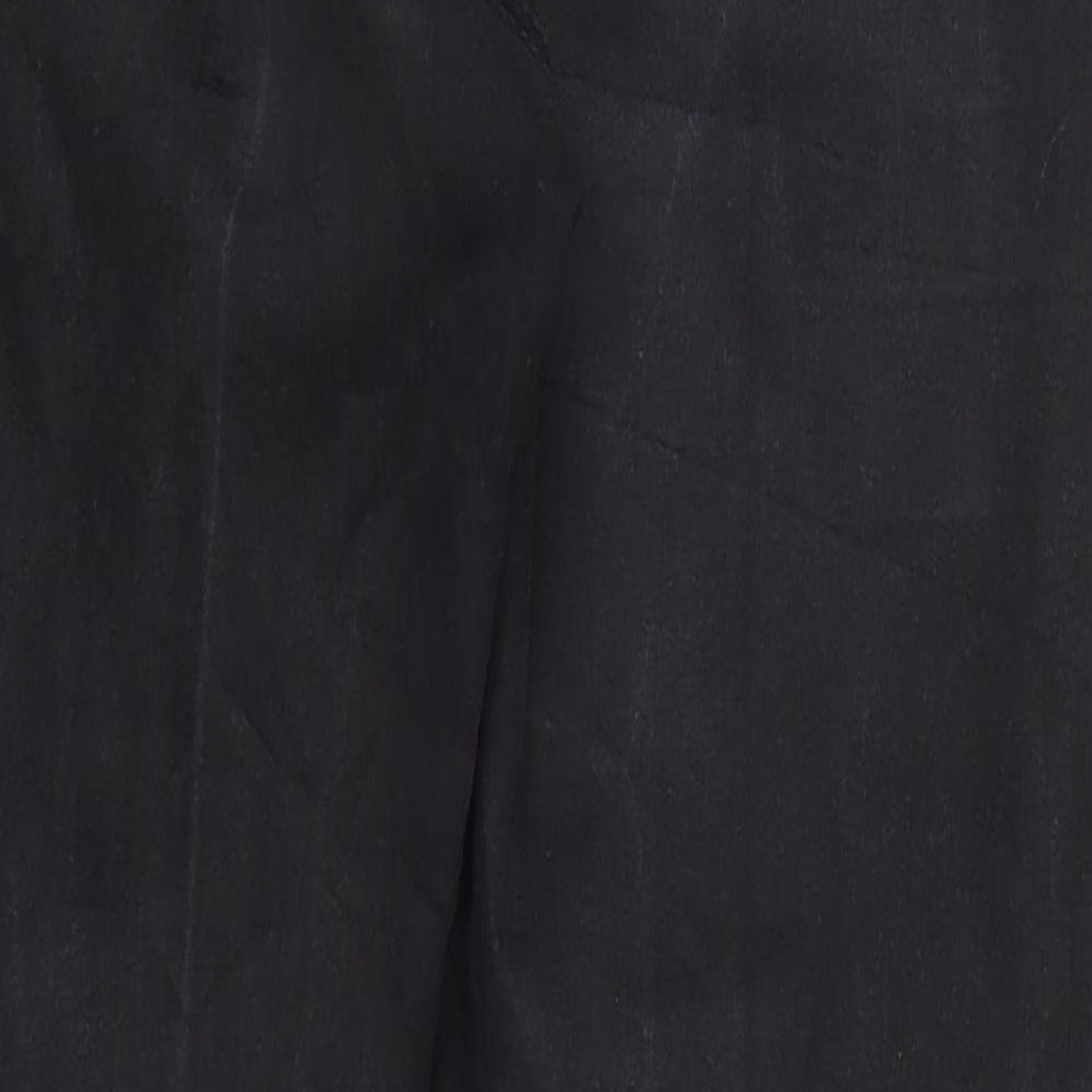 Brand and care label for Denim Co women’s black denim skinny jeans, size UK 16, 28-inch leg