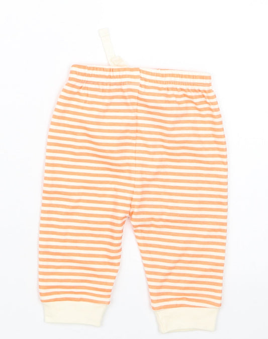Mini Cuddles Boys Orange Striped Capri Trousers Size 3-6 Months