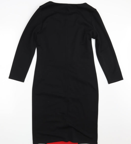 Simon Jefferey Womens Black T-Shirt Dress Size 12