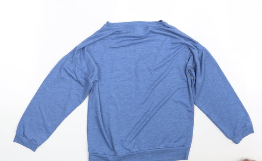 Avenue Womens Blue Pullover Sweatshirt Size S - Lazy Days