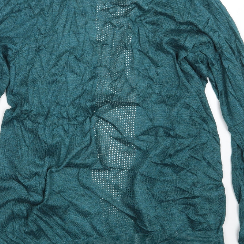Miss Selfridge Womens Green Cardigan Jumper Size 12