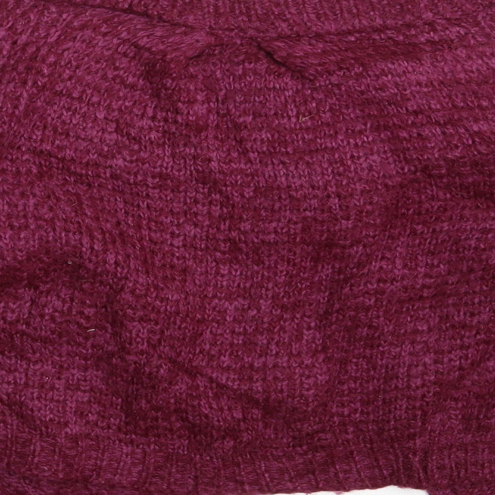 Evie Womens Purple Wrap Jumper Size 10