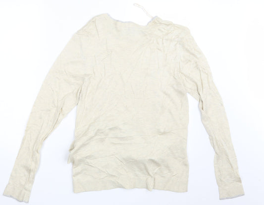 Linea Womens Beige Pullover Sweatshirt Size 14