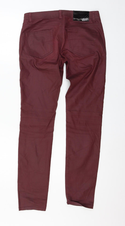 Christine Womens Purple Denim Skinny Jeans Size 8 L30 in