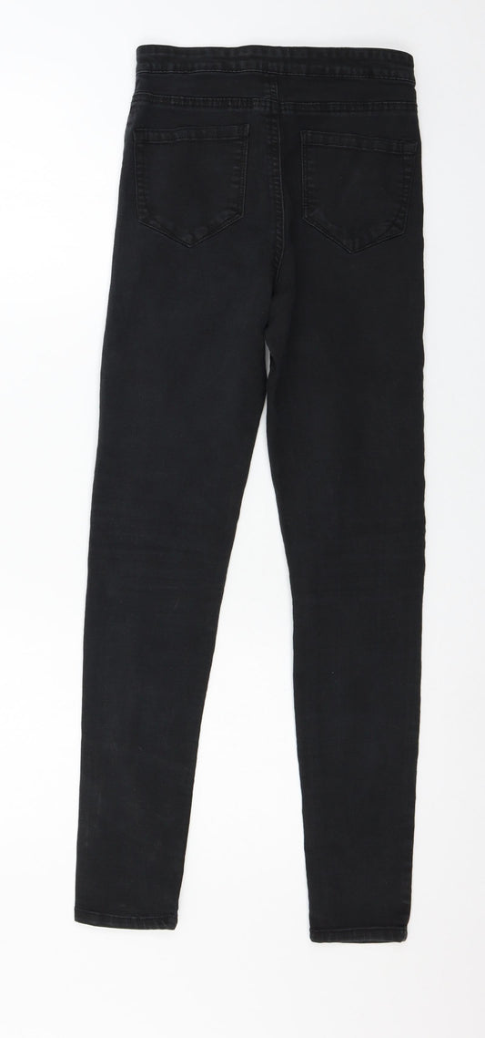 Denim & Co. Womens Black Denim Skinny Jeans Size 8 L28 in