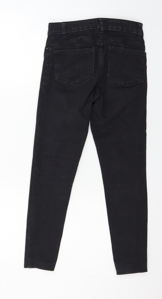 Denim & Co. Womens Black Denim Skinny Jeans Size 8 L24 in