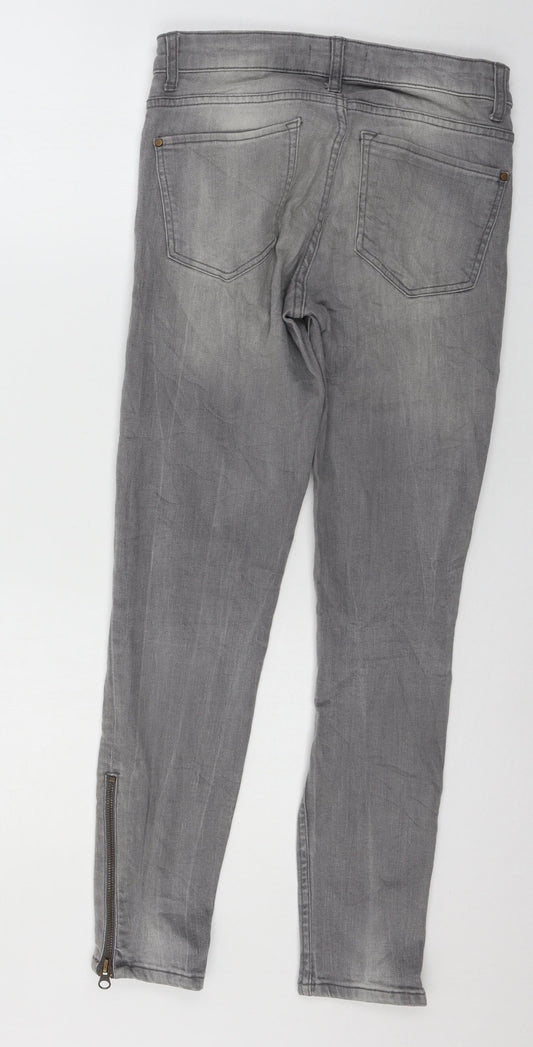 Lindex Womens Grey Denim Skinny Jeans Size 28 in L32 in
